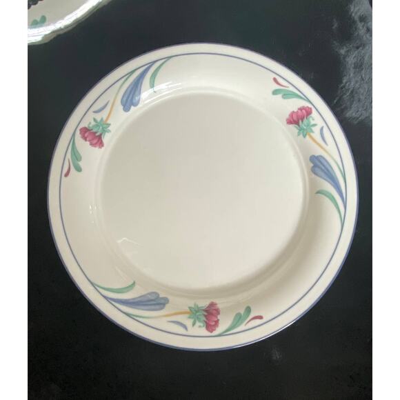 Lenox Poppies on Blue, Botanical, 1984-2007, dinner plates, salad plates, 6 pcs - Picture 4 of 6